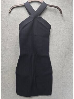 Aritzia Babaton Sculpt Knit Ribbed Criss Cross Dress Size XS